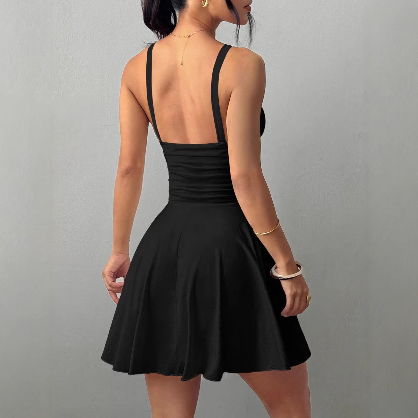 V-Neck Strap Elegance Dress